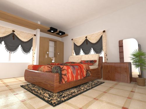 سه بعدی داخلی اتاق خواب